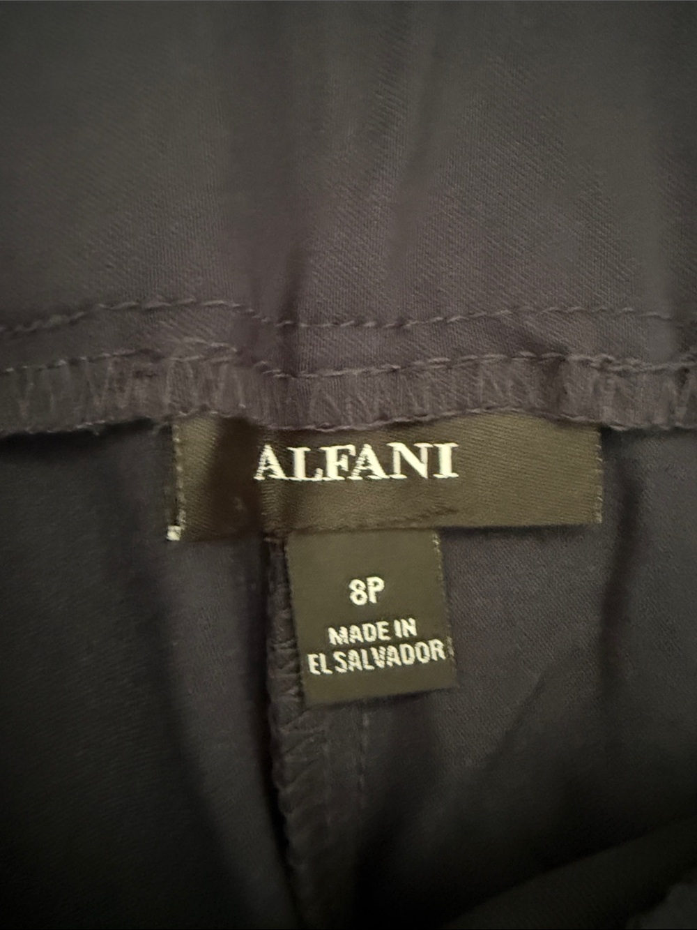 Alfani Navy Women's Pull-On Skinny Leg petite Dress Pants - Picture 2 of 5
